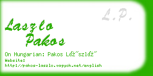 laszlo pakos business card